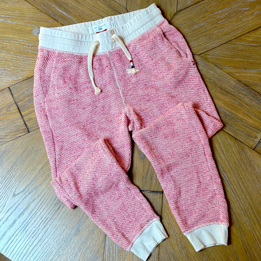 Sol Angeles Women's Red and Cream Knit Joggers